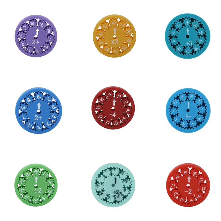 Picture of Math Learning Spinner Math Fidget Spinner Set for Learning Addition Subtraction Multiplication Division Educational Toy for Kids Math Manipulatives Teaching Aid Classroom Math Gadget