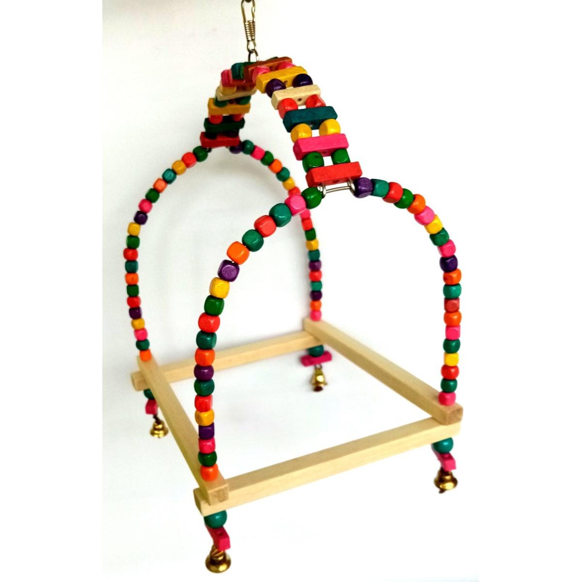 Picture of Birds Swing for Cage Accessory Perch Bird Toy for Budgies, Cockatiel, Parrot, Java, Finch, Canary and Other Small Birds