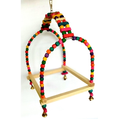 Picture of Birds Swing for Cage Accessory Perch Bird Toy for Budgies, Cockatiel, Parrot, Java, Finch, Canary and Other Small Birds