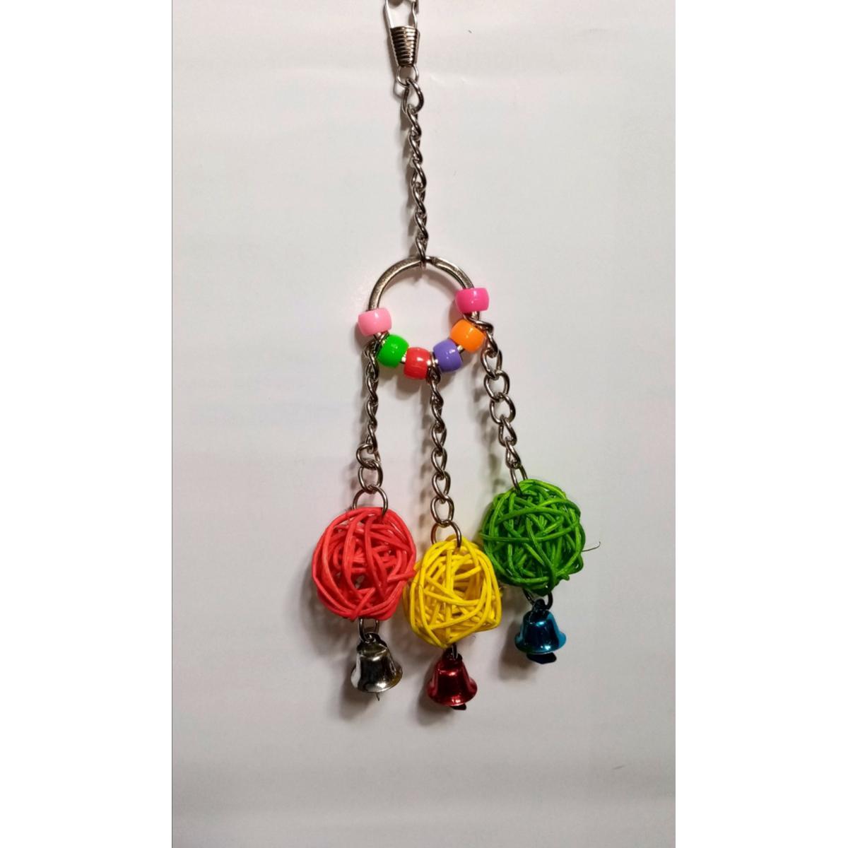 Picture of bamboo ball cradle toy for pet bird cage accessories