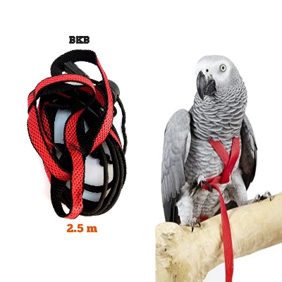 Picture of Adjustable Parrot Bird Aviator Harness Leash Anti-Bite Flying Training Rope Pet Outdoor Traction Fit, X-Large alex amazon gray parrot gala cockatoo all large parrot Birds