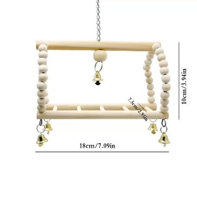 Picture of Birds Swing for Cage Accessory Perch Bird Toy for Budgies, Cockatiel, lovebird, Parrot, Conure, Java, Finch, Canary, and Other Small Birds