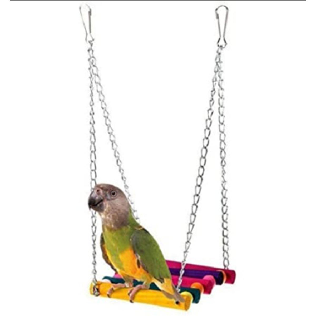 Picture of Birds Swing toy for Budgies, Cockatiel, Parrot, Conure, Java, Finch, Canary and Other Small & medium Birds