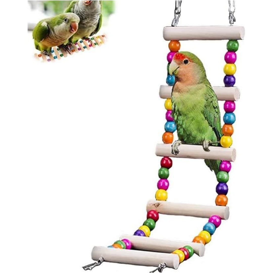 Picture of 1 Feet Long Wooden Bird ladder & cradle fun cage toy for bird training bird accessories