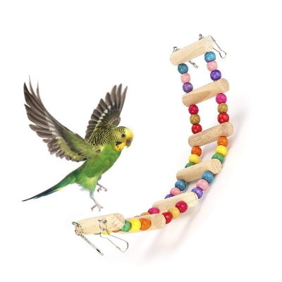 Picture of 1 Feet Long Wooden Bird ladder & cradle fun cage toy for bird training bird accessories
