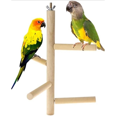 Picture of Wood Stairs Swing Pet bird Perch Play Toys for Bird, bird accessories