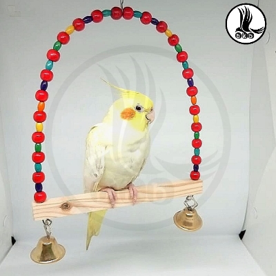 Picture of large sige Birds Swing toy for cage accessories, Budgies, Cockatiel, parrot, coniur, Java, Finch, Canary & Other Birds