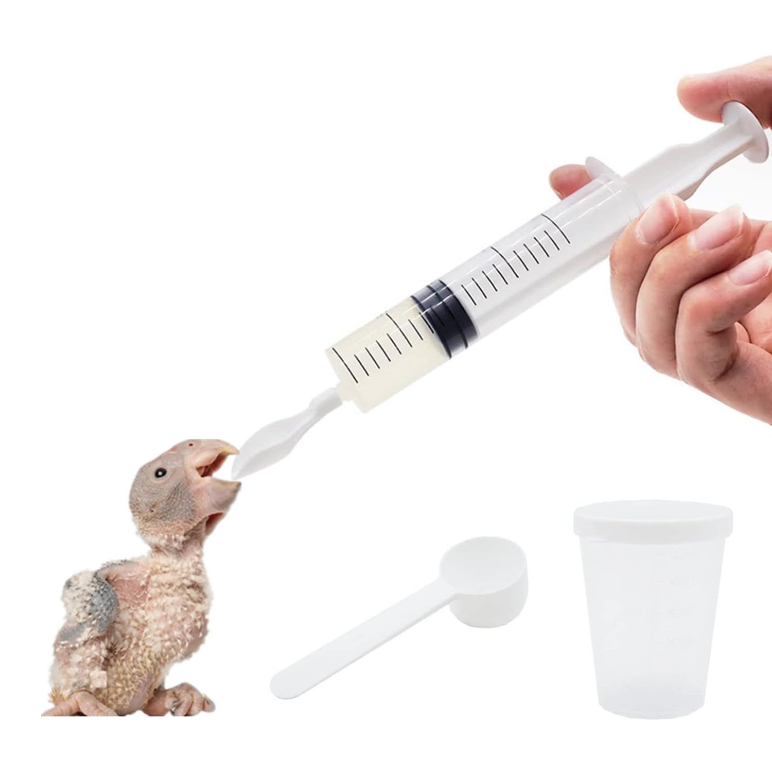 Picture of 20ml syringes with spon pet bird baby handfeeding easy to use