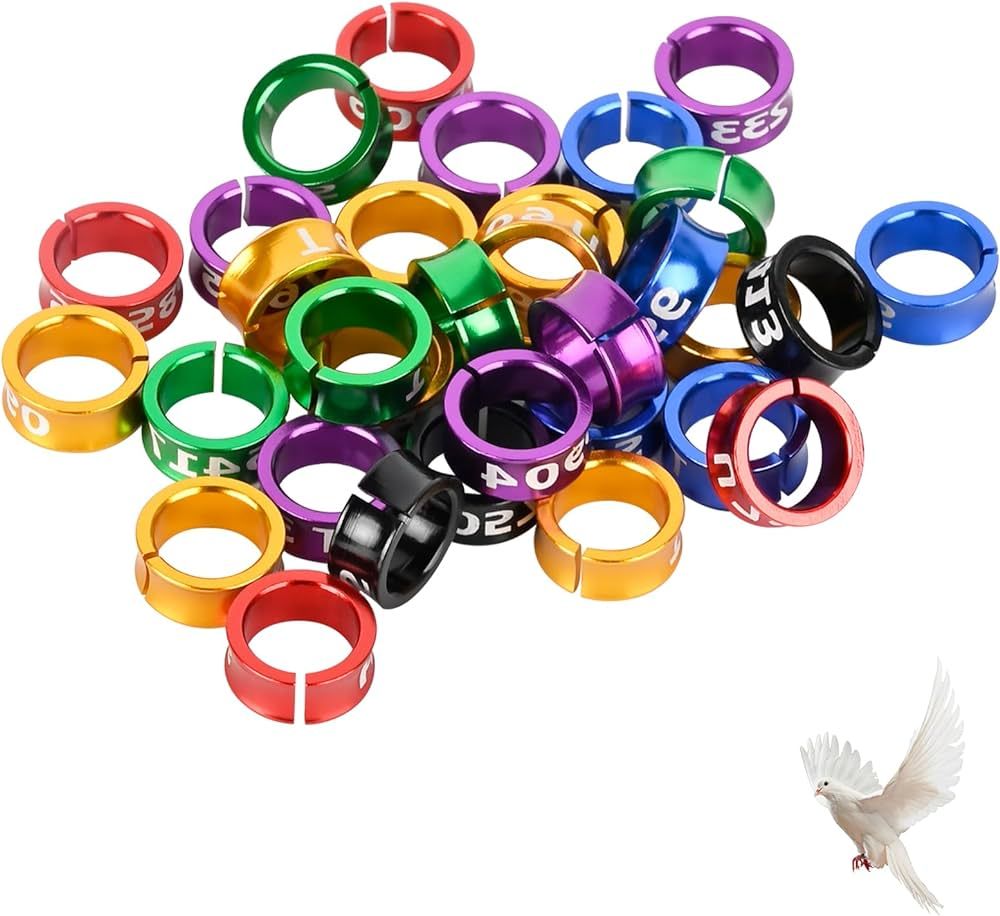 Picture of 2pcs 8mm cut ring easy to use Ringneck parrot. sun coniur.  lory. pigeon. bird products pet bird accessories