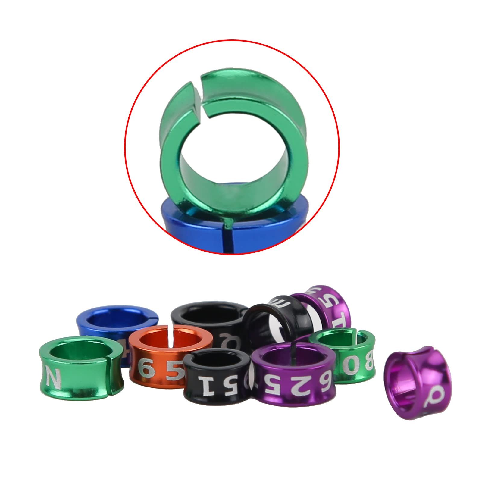 Picture of 2pcs 8mm cut ring easy to use Ringneck parrot. sun coniur.  lory. pigeon. bird products pet bird accessories