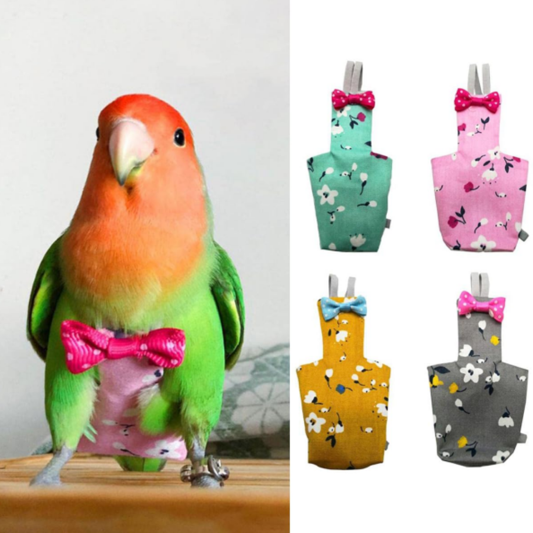 Picture of lovebird diaper dress washable fabrics per bird accessories