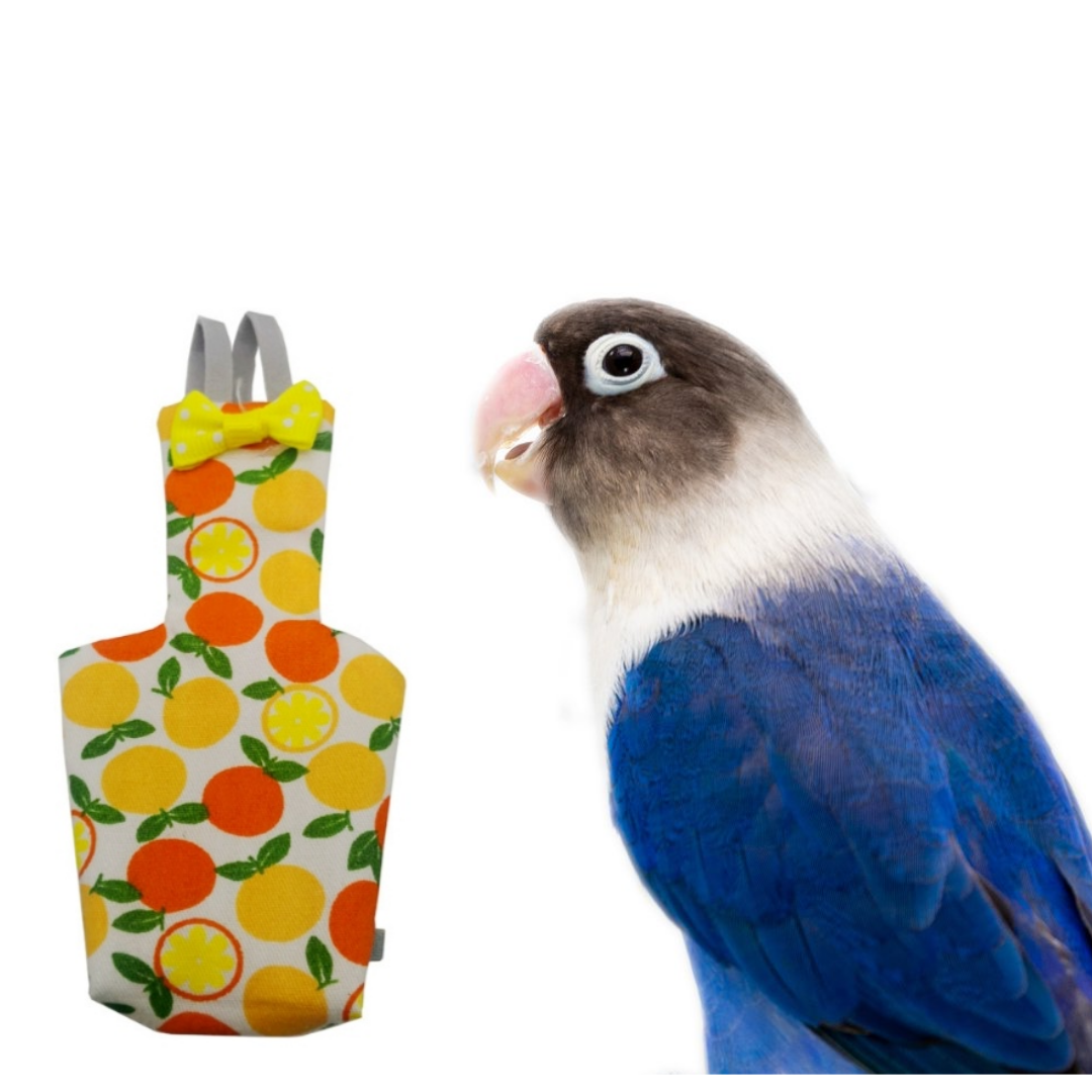 Picture of lovebird diaper dress washable fabrics per bird accessories