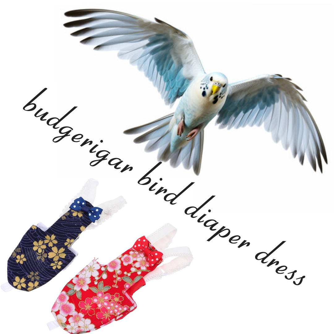 Picture of budgerigar bird diaper dress adjustable diaper dress washable fabrics pet bird accessories bird products