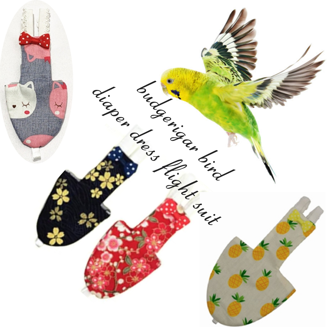Picture of budgerigar bird diaper dress adjustable diaper dress washable fabrics pet bird accessories bird products