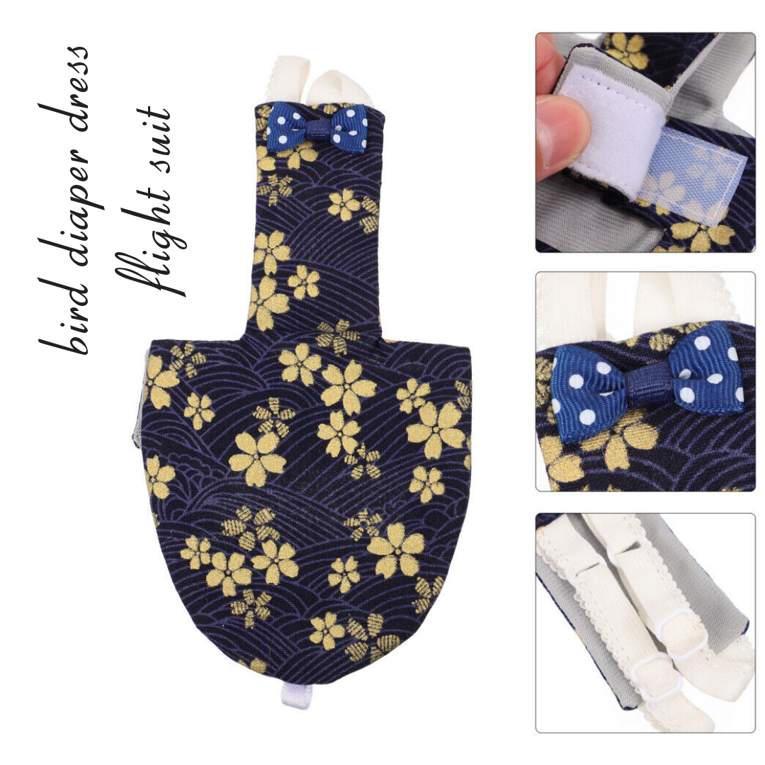 Picture of budgerigar bird diaper dress adjustable diaper dress washable fabrics pet bird accessories bird products