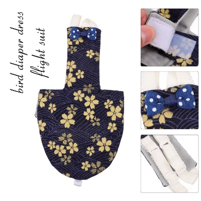 Picture of budgerigar bird diaper dress adjustable diaper dress washable fabrics pet bird accessories bird products