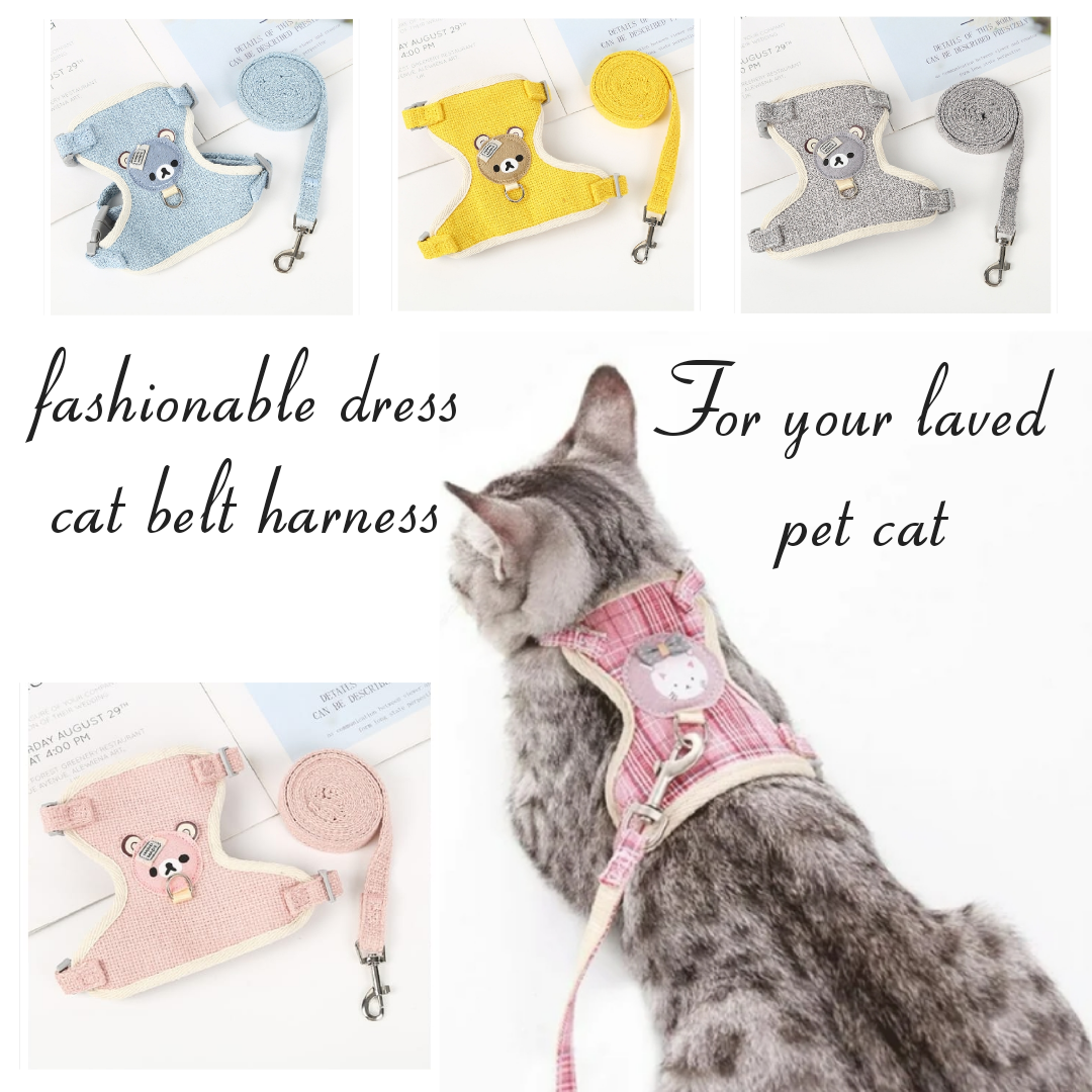 Picture of body belt harness fashionable harness for cat cat accessories cat products