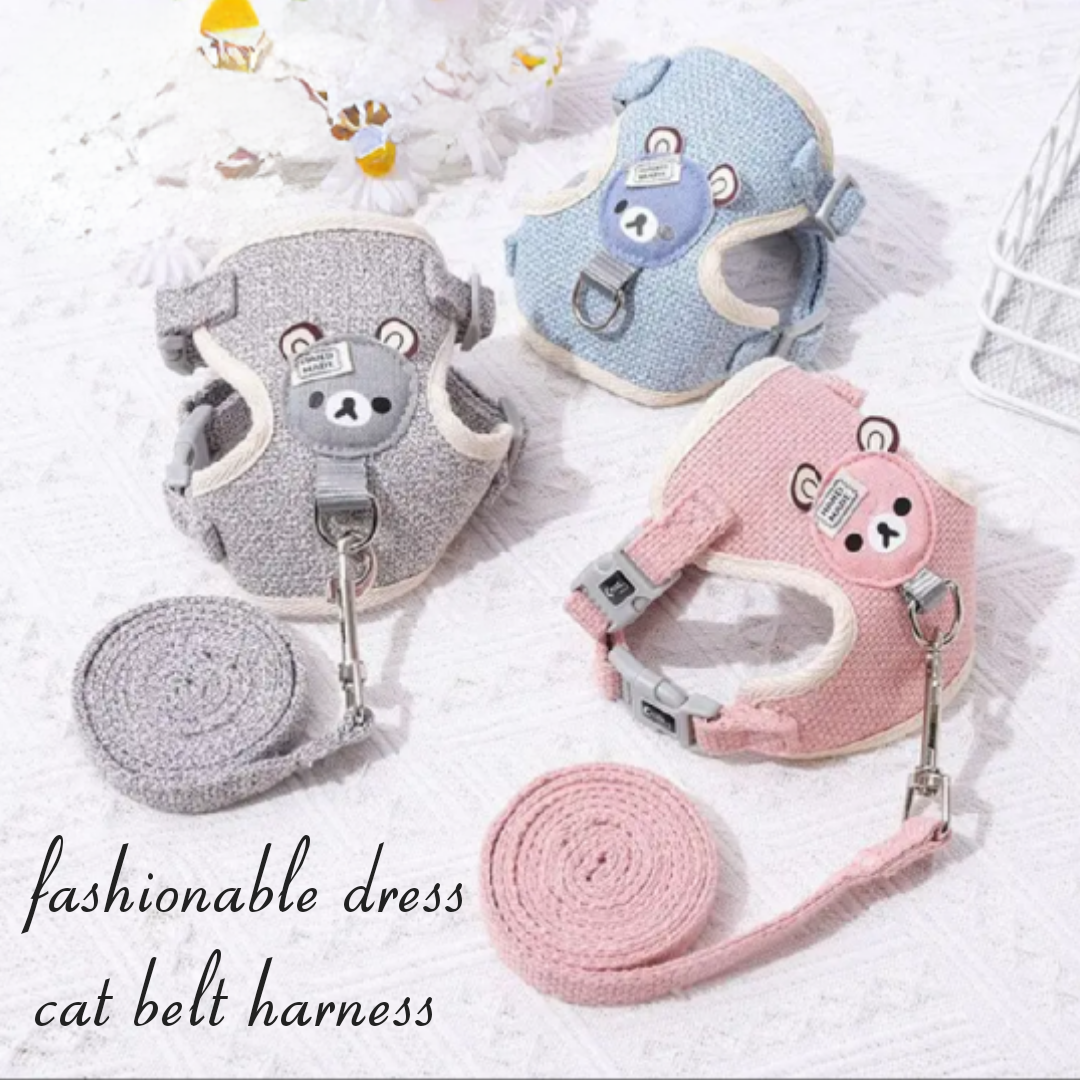 Picture of body belt harness fashionable harness for cat cat accessories cat products