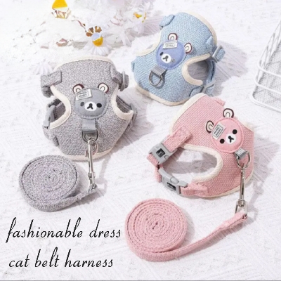 Picture of body belt harness fashionable harness for cat cat accessories cat products