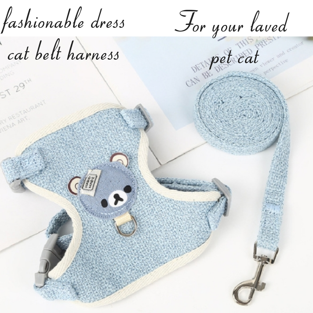 Picture of body belt harness fashionable harness for cat cat accessories cat products