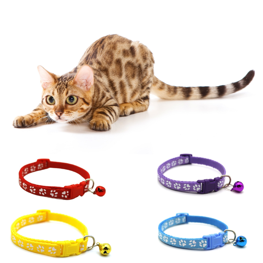 Picture of cat kitten dog puppy bell adjustable pet collar pet products pet accessories