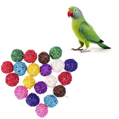Picture of bamboo ball toy for bird (4pcs) pet bird toy bird products bird accessories
