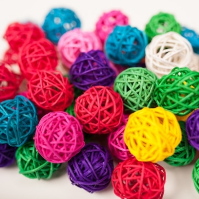 Picture of bamboo ball toy for bird (4pcs) pet bird toy bird products bird accessories