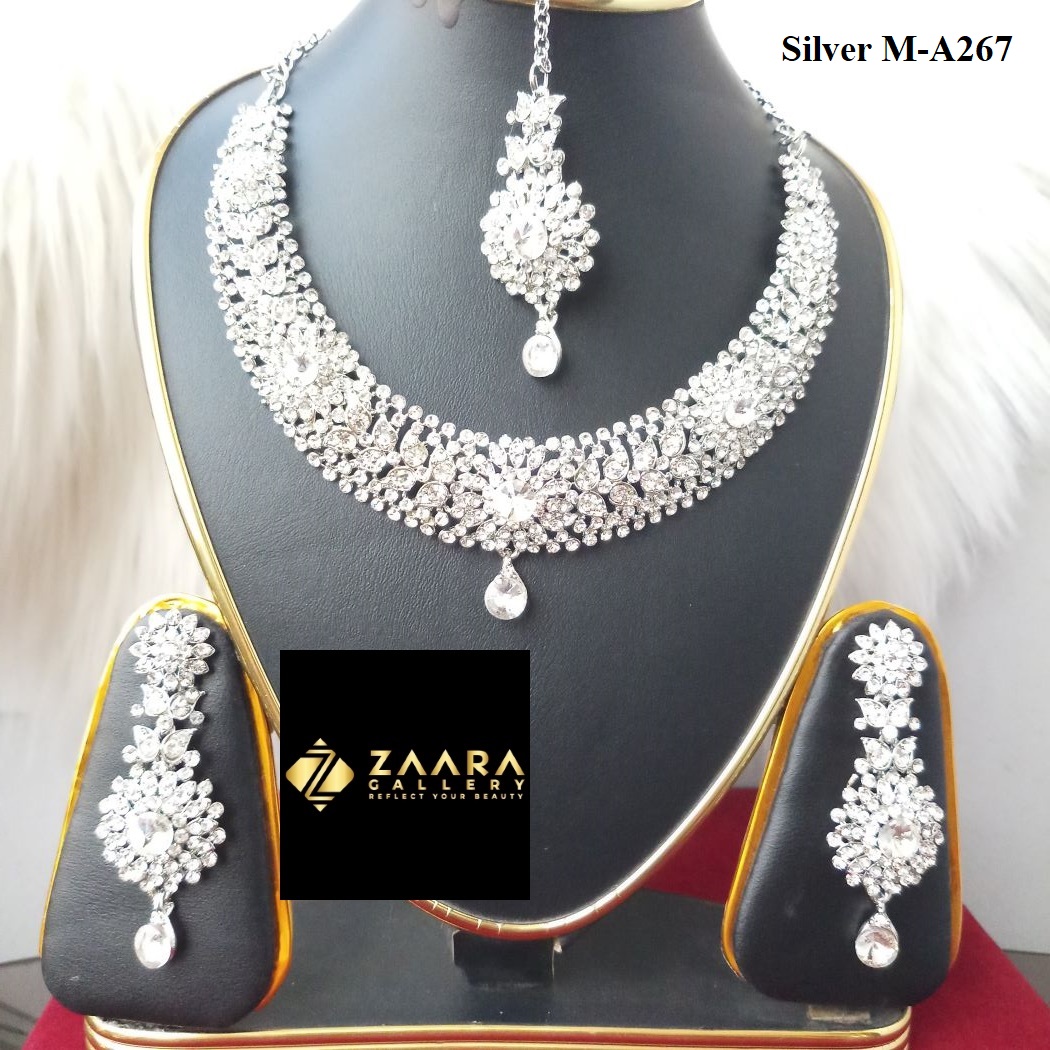 Picture of Imported Fashionable Wedding / Party / Bridal Necklace & Earrings Set for Women M-MVC7770 - Necklace Set for Women - Necklace Tikli Earrings Set