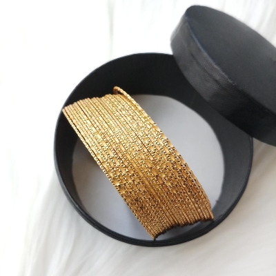 Picture of City Gold Bangles/ Gold Plated Bangles For Women (Imported) 24 Pieces - M-GP6170- Bangles - Bangles For Women - চুড়ি