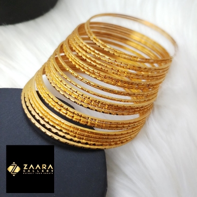Picture of City Gold Bangles/ Gold Plated Metal Bangles For Women (Imported) 24 Pieces M-GP6171 - Bangles