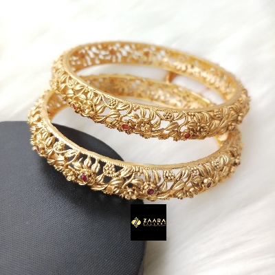 Picture of Jaypuri Copper Bangles/ Brass Bangles For Women - 2 Pieces (Imported) - M-JB7015 - Bangles for Women - Bangles - চুড়ি