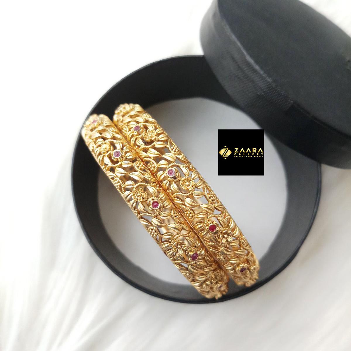Picture of Jaypuri Copper Bangles/ Brass Bangles For Women - 2 Pieces (Imported) - M-JB7015 - Bangles for Women - Bangles - চুড়ি