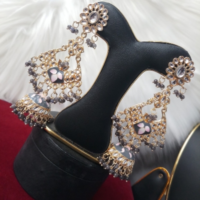 Picture of Jaypuri Meenakari Stone Multicolor Earrings For Women (Imported) M-JMEM470A - 1 Pair - Earrings for Women - Earrings - Ear rings