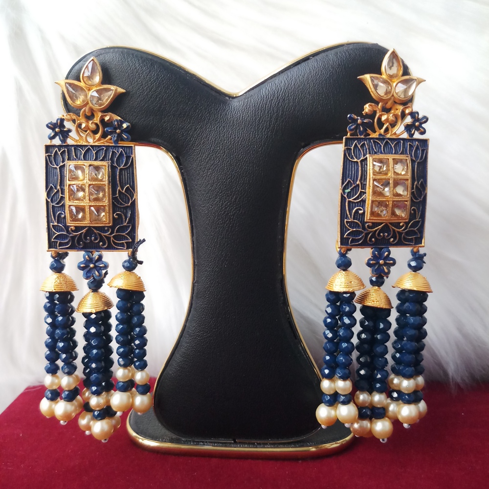 Picture of Jaypuri Art Multicolor Earrings For Women (Imported) M-JMIND-300ALLINONE - 1 Pair - Earrings - Ear Rings