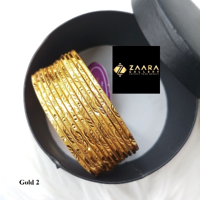 Picture of City Gold Bangles/ Gold Plated Metal Bangles For Women (Imported) M-IGP9058 - 12 Pieces - Bangles