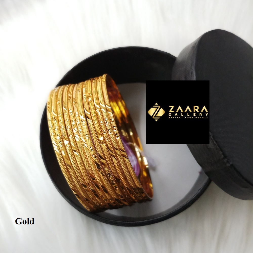 Picture of City Gold Bangles/ Gold Plated Metal Bangles For Women (Imported) M-IGP9058 - 12 Pieces - Bangles