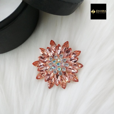 Picture of Brooch/ Saree Pin/ Hijab Pin With Stone for Women (Imported) (Golden) M-BRC-1109 - 1 Piece