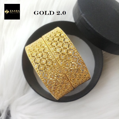 Picture of Diamond Cut AD Stone Bangles for Women (Imported) M-DCB470 2 Pieces - Bangles