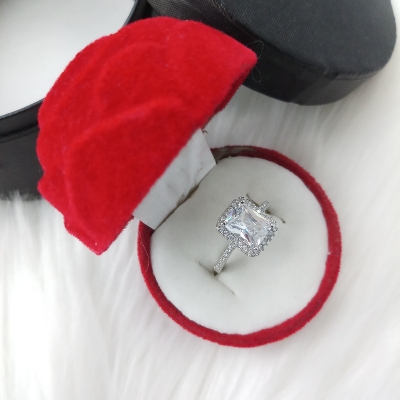 Picture of Stone Finger Ring For Women & Girls With Free Box (Imported) (M-FRC2025) - 1 Piece - Ring For Girls - Rings