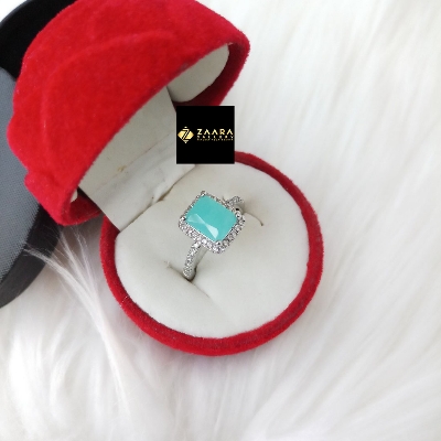 Picture of Stone Finger Ring For Women & Girls With Free Box (Imported) (M-FRC2025) - 1 Piece - Ring For Girls - Rings