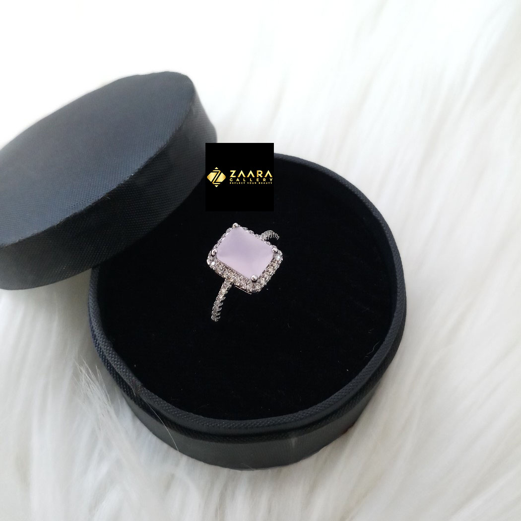 Picture of Stone Finger Ring For Women & Girls With Free Box (Imported) (M-FRC2025) - 1 Piece - Ring For Girls - Rings