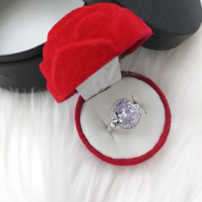 Picture of Stone Finger Ring for Women & Girls With Free Box (Imported) (M-FRC2029) - 1 Piece- Rings