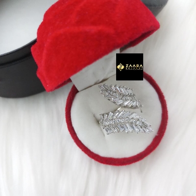 Picture of Diamond Cut Ad Stone (Silver) Finger Ring For Women & Girls With Free Box (Imported) (M-DCFR2200S) - 1 Piece - RingS - Ring