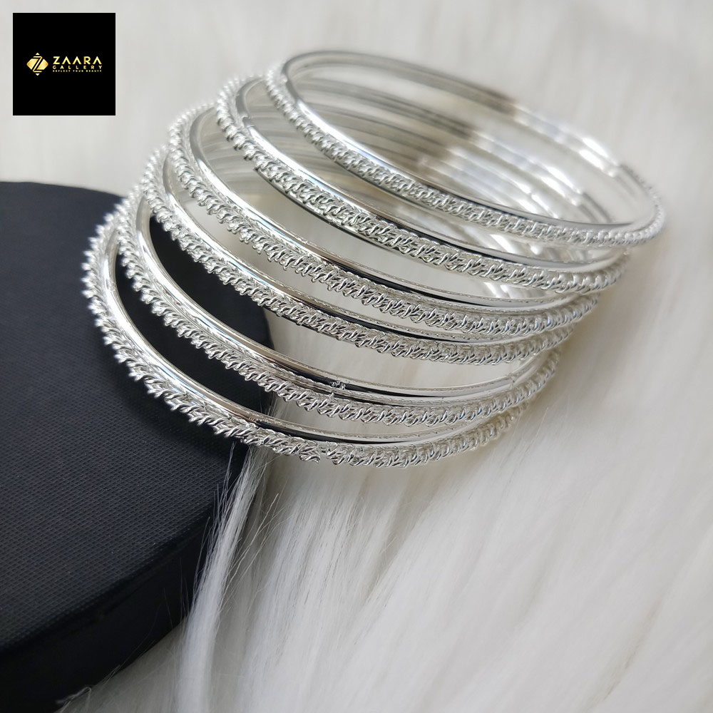Picture of Simple Designed Pretty Metal Bangles For Women M-BD150 - 6 Pieces - Bangles