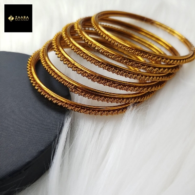 Picture of Simple Designed Pretty Metal Bangles For Women M-BD150 - 6 Pieces - Bangles