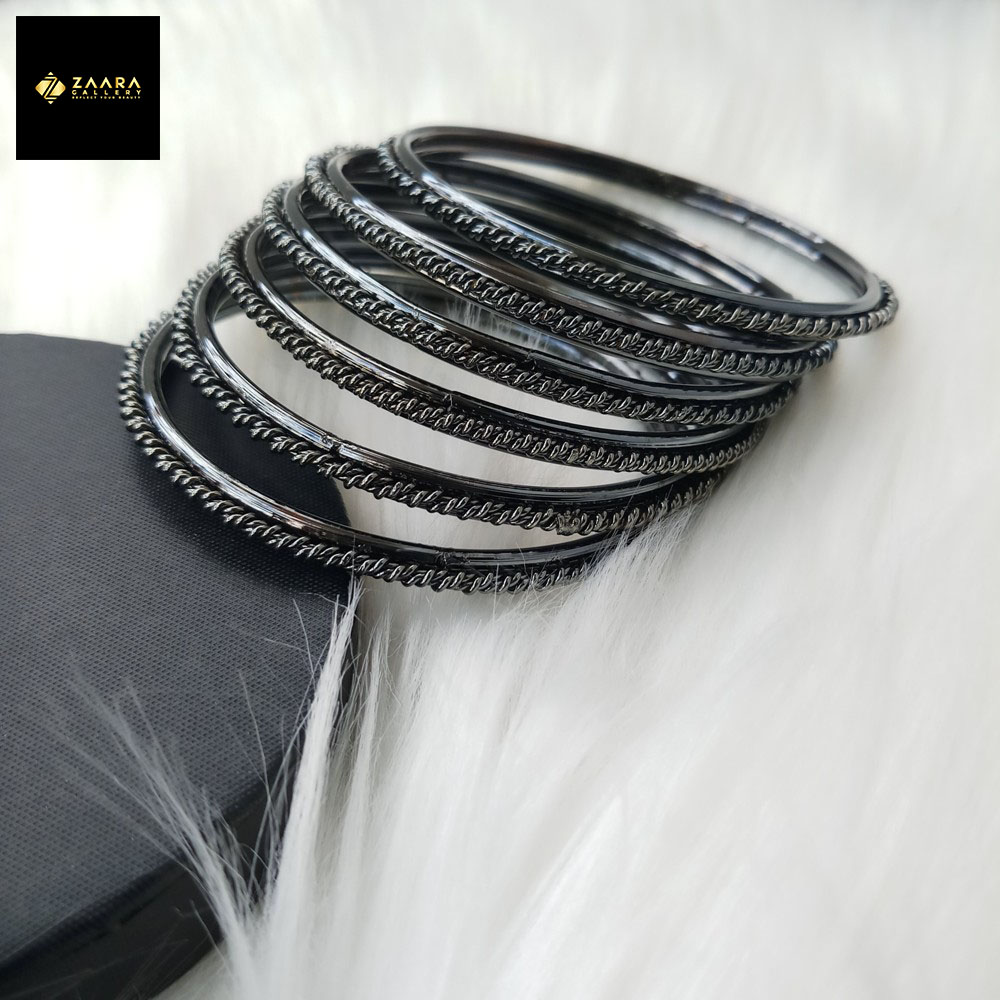 Picture of Simple Designed Pretty Metal Bangles For Women M-BD150 - 6 Pieces - Bangles