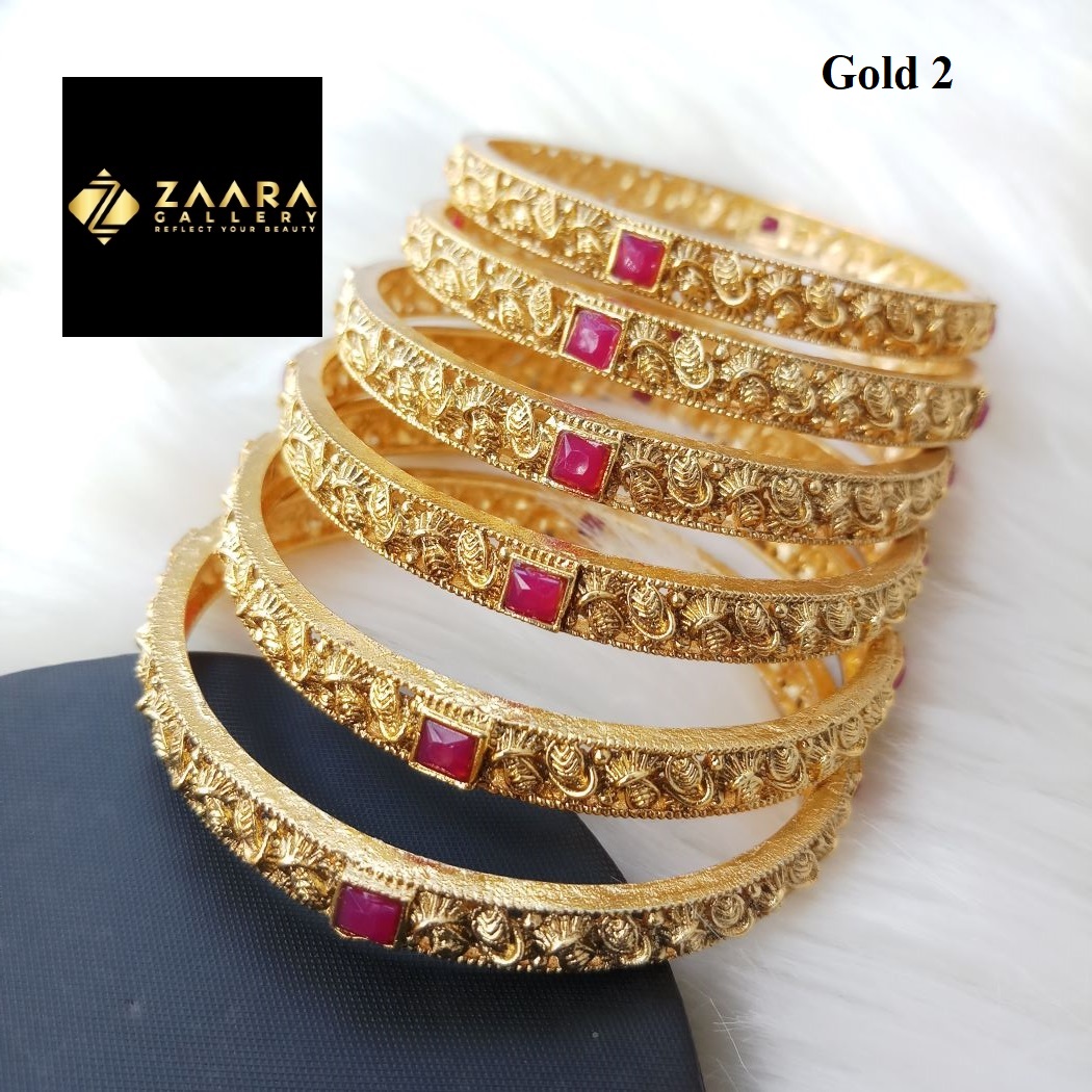 Picture of Jaypuri Majak Copper Bangles/ Brass Bangles For Women (Imported) M-JB7018 - 6 Pieces Set Bangles - Bangles