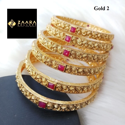 Picture of Jaypuri Majak Copper Bangles/ Brass Bangles For Women (Imported) M-JB7018 - 6 Pieces Set Bangles - Bangles