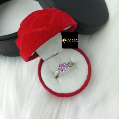 Picture of Glass Stone Finger Ring for Women & Girls With Free Box (Imported) (M-FRC2042) - 1 Piece