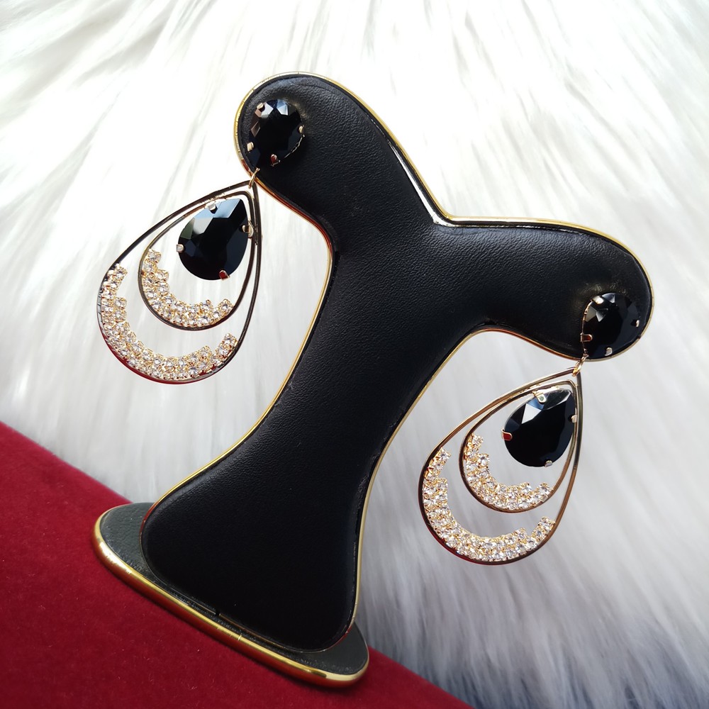 Picture of Multicolor Korean Fashion Stone Earrings For Women & Girls - 1 Pair (Imported) ST540 - Earrings for Women - Earrings for Girls - Earrings